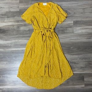 Yellow Wrap Dress XS
